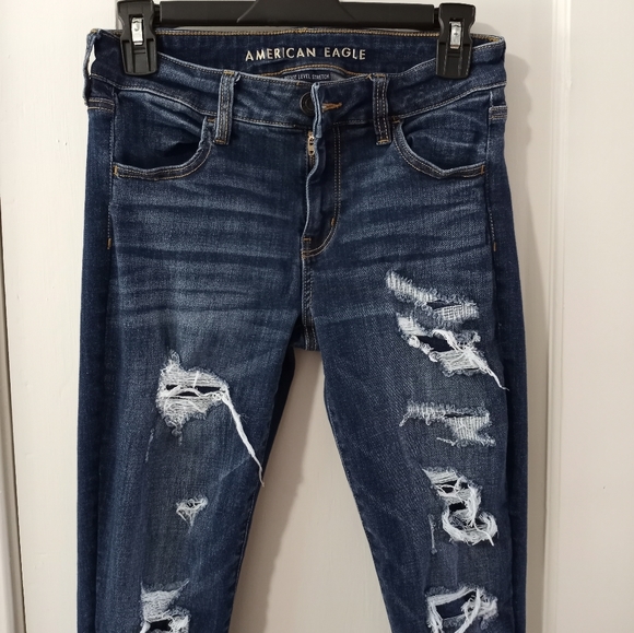 American Eagle Ripped Jeggings Women's Size 6 Short - Picture 8 of 13